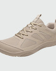 Dannto Aero N3 - men's khaki wide toe box barefoot shoes shown from a three quarter view