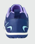 Gliss II - blue wide toe box barefoot shoes for women shown from the back
