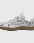 Dannto Aero N1 - men's and women's white wide toe box barefoot shoes shown from the side