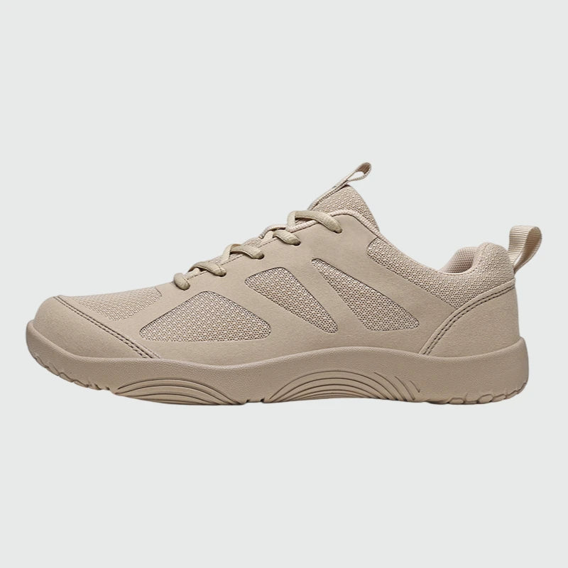 Dannto Aero N3- men's khaki wide toe box barefoot shoes shown from the side
