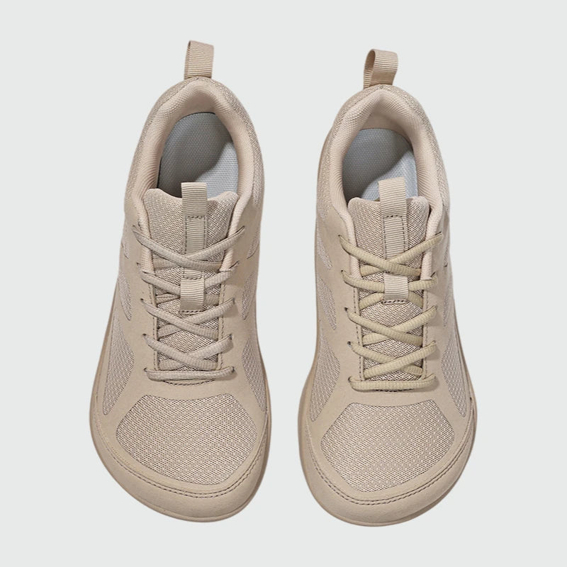 Dannto Aero N3 - men's khaki wide toe box barefoot shoes shown from the top