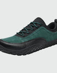 Aero N4 - green wide toe box barefoot for men women shown from a three quarter view