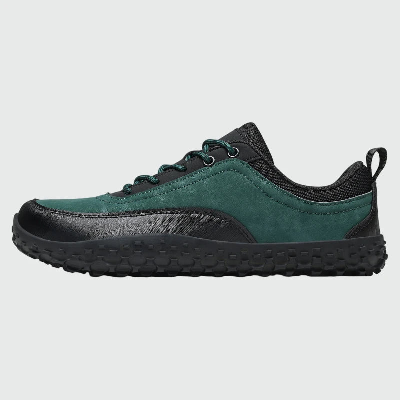 Aero N4 - green wide toe box barefoot for men women shown from the side
