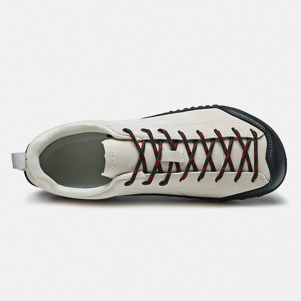 Dannto beige Veld II Pro - Zapatos descalzos ligeros para hombres y mujeres mostrados desde arriba