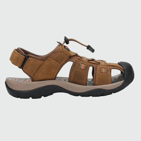 Dannto Trekport S3 - Men's Hiking Sandals taupe shown from the side
