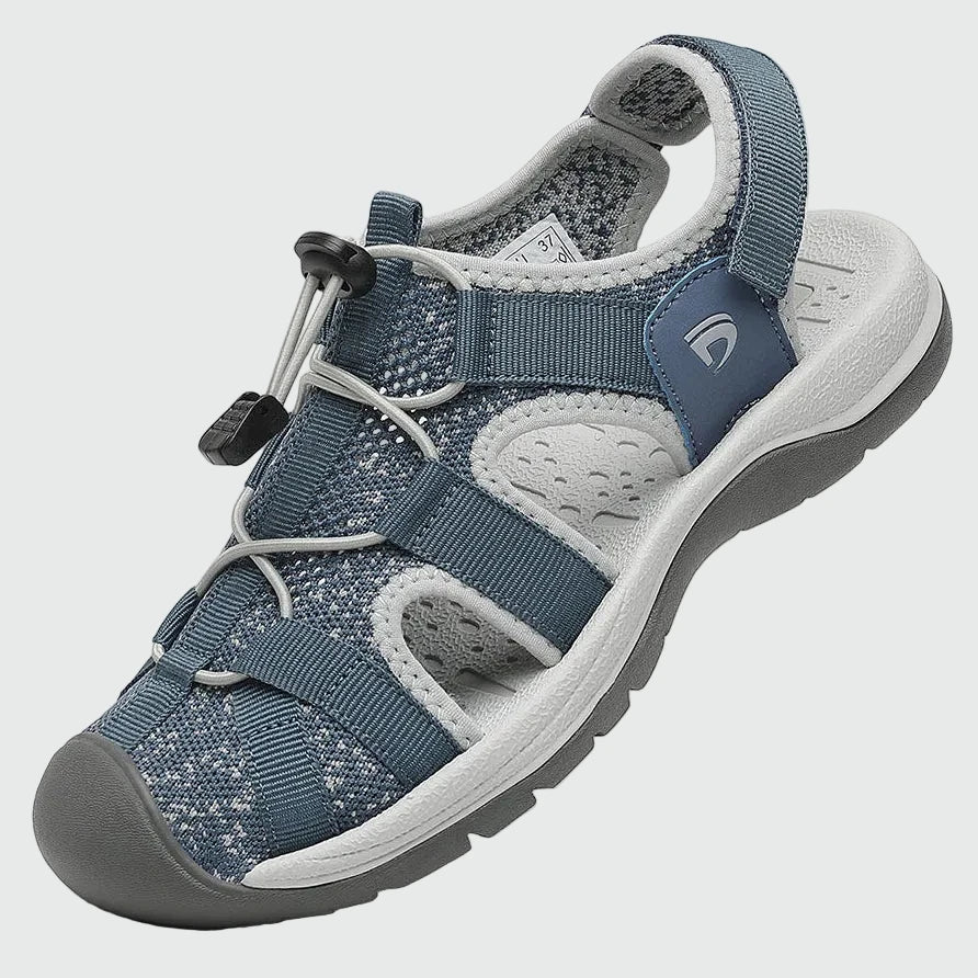 Dannto Trailport N2 - Women's Hiking Sandals blue shown from a three-quarter view