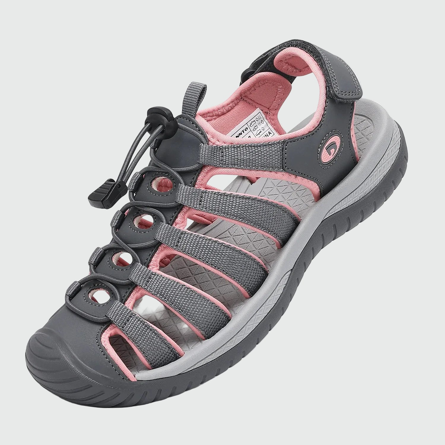 Dannto Trailport H3 - Women's Hiking Sandals gray pink shown from a three quarter view