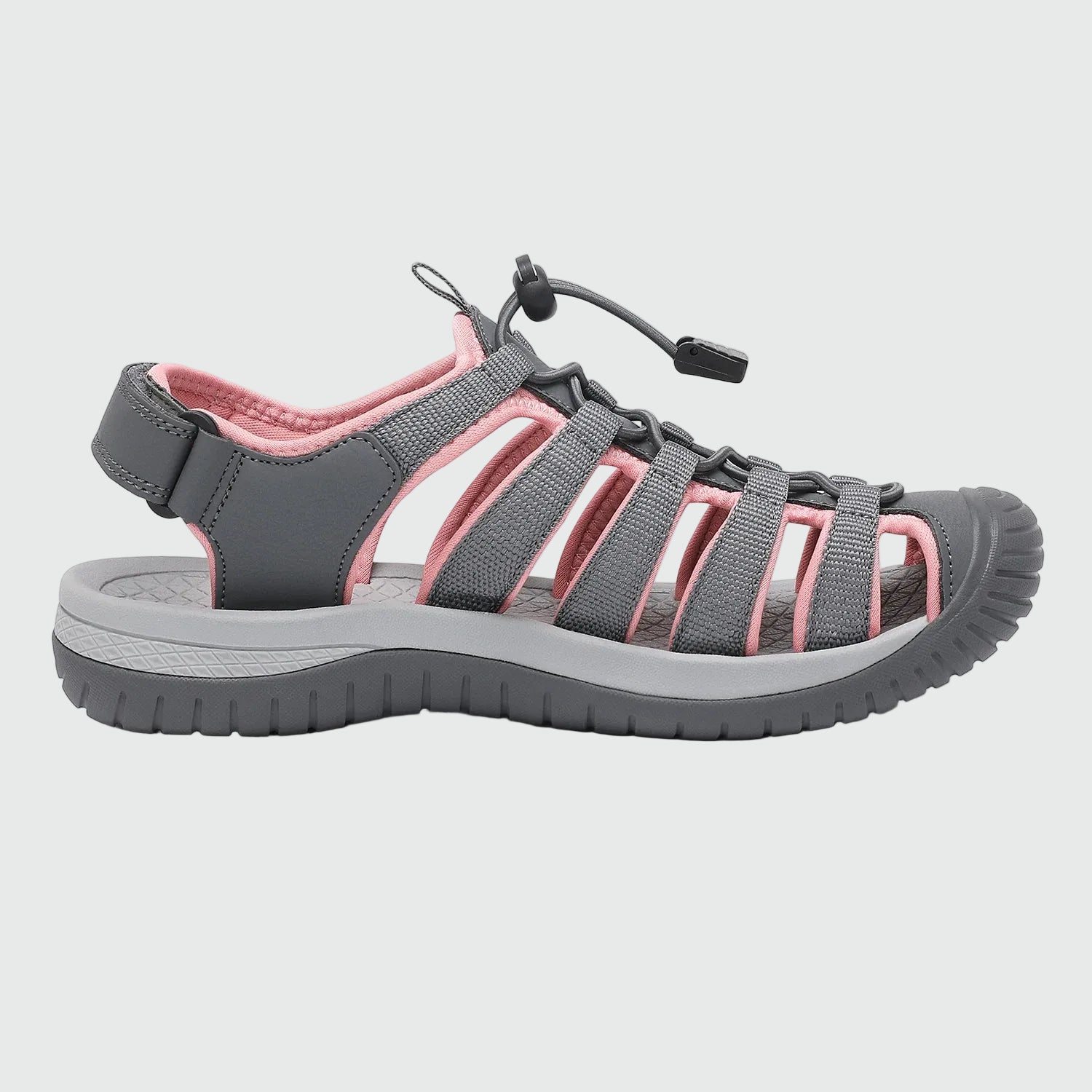 Dannto Trailport H3 - Women's Hiking Sandals gray pink shown from the side