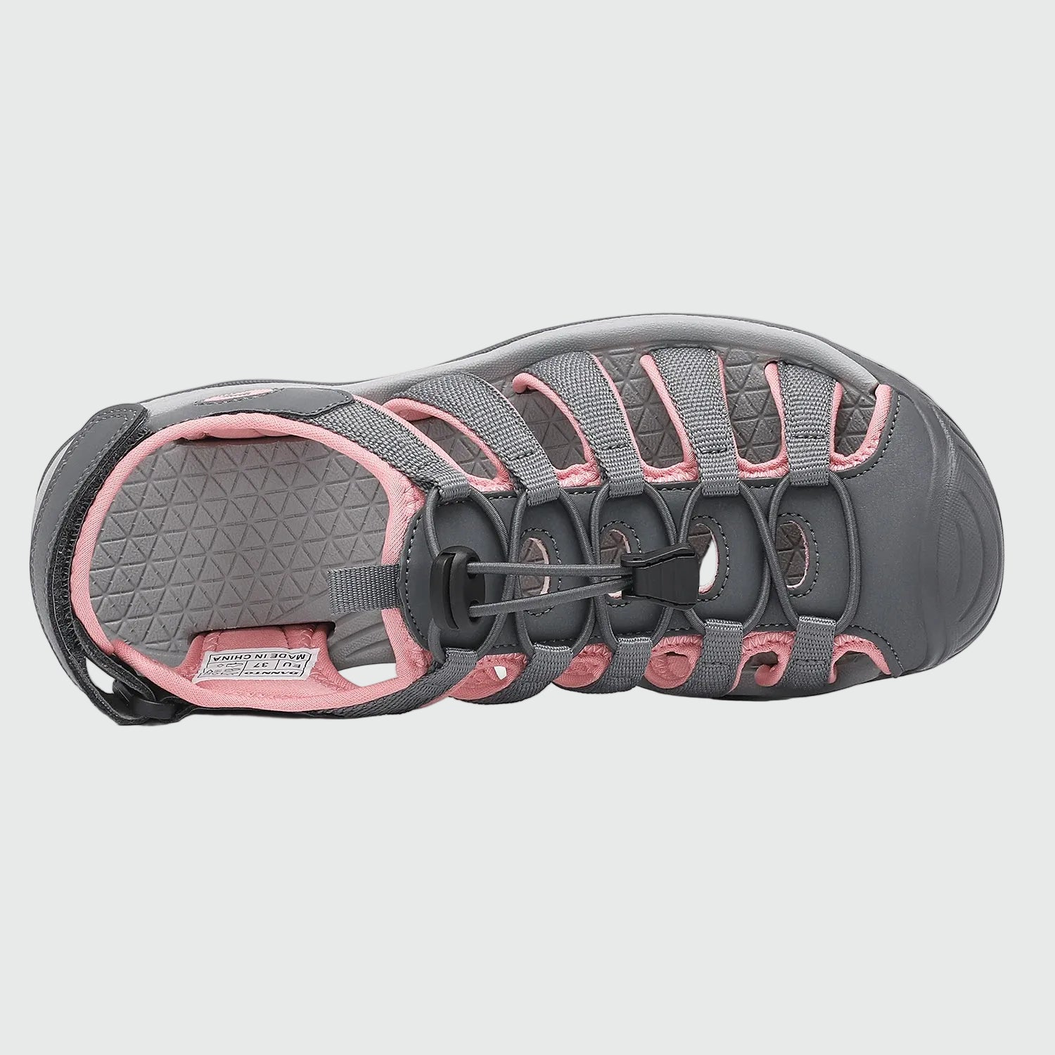 Dannto Trailport H3 - Women's Hiking Sandals gray pink shown from the top