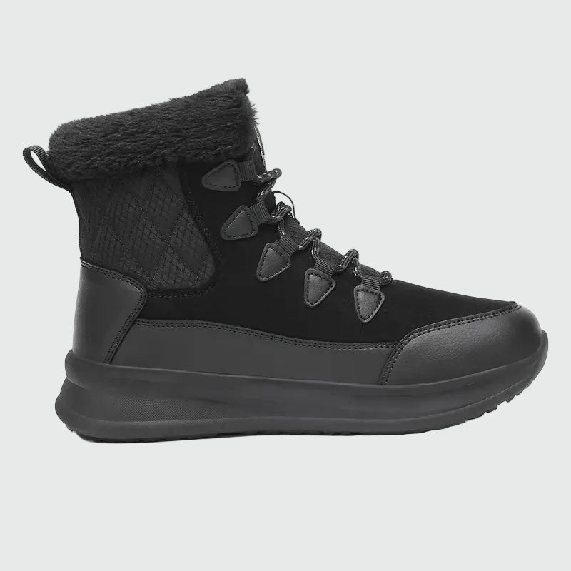 Dannto women‘s black winter snow Boots shown from the side