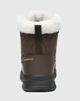 Dannto women‘s coffee winter snow boots shown from the back