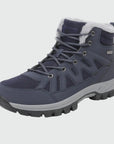 Dannto men‘s blue winter snow Boots shown at a side angle