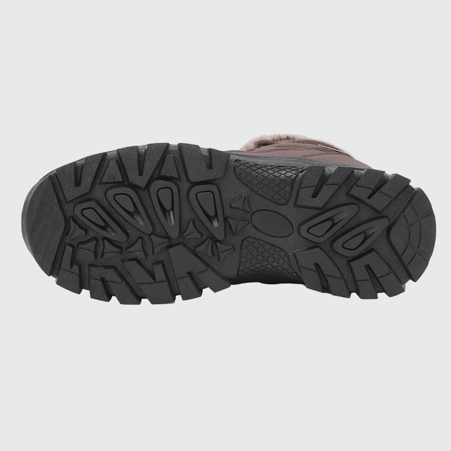 Dannto men‘s dark brown winter snow Boots shown from the botton