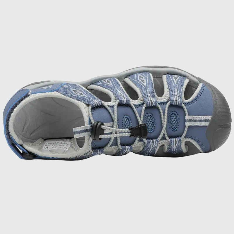 Dannto women's trailport H2 sandal blue shown from the top