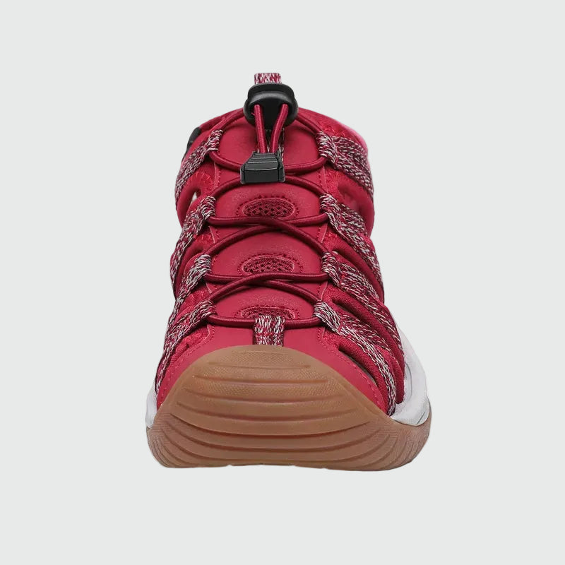 Sandalias de senderismo con puntera cerrada para mujer Dannto S2 rojo desde el frente