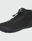 Dannto unisex‘s all black winter snow Boots shown at a side angle