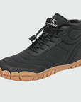 Dannto unisex‘s black winter snow boots shown at a side angle