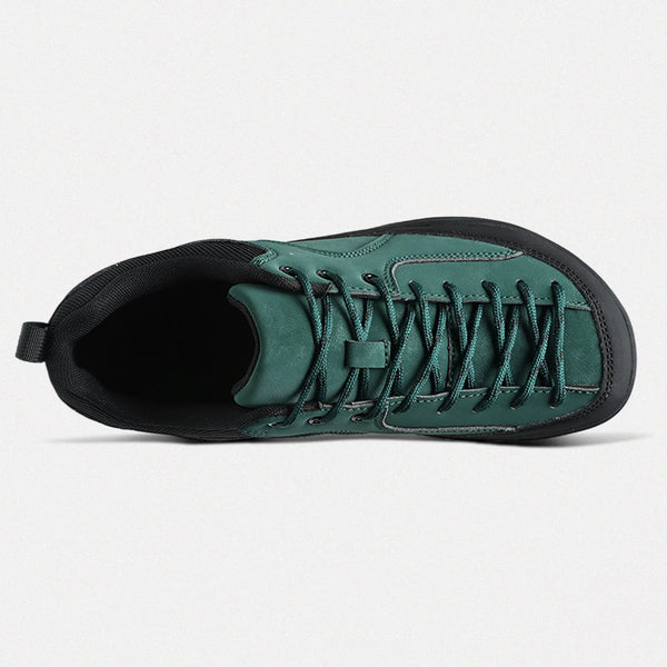 Dannto Veld I - Zapatos descalzos con punta ancha para hombre y mujer, verde mostrado desde arriba