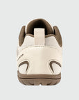 Gliss II - khaki wide toe box barefoot shoes for women shown from the back